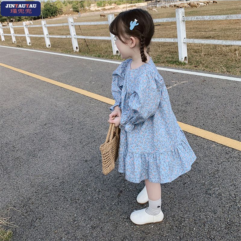 Spring New Korean-style Childrens Dress Mid-length Skirt