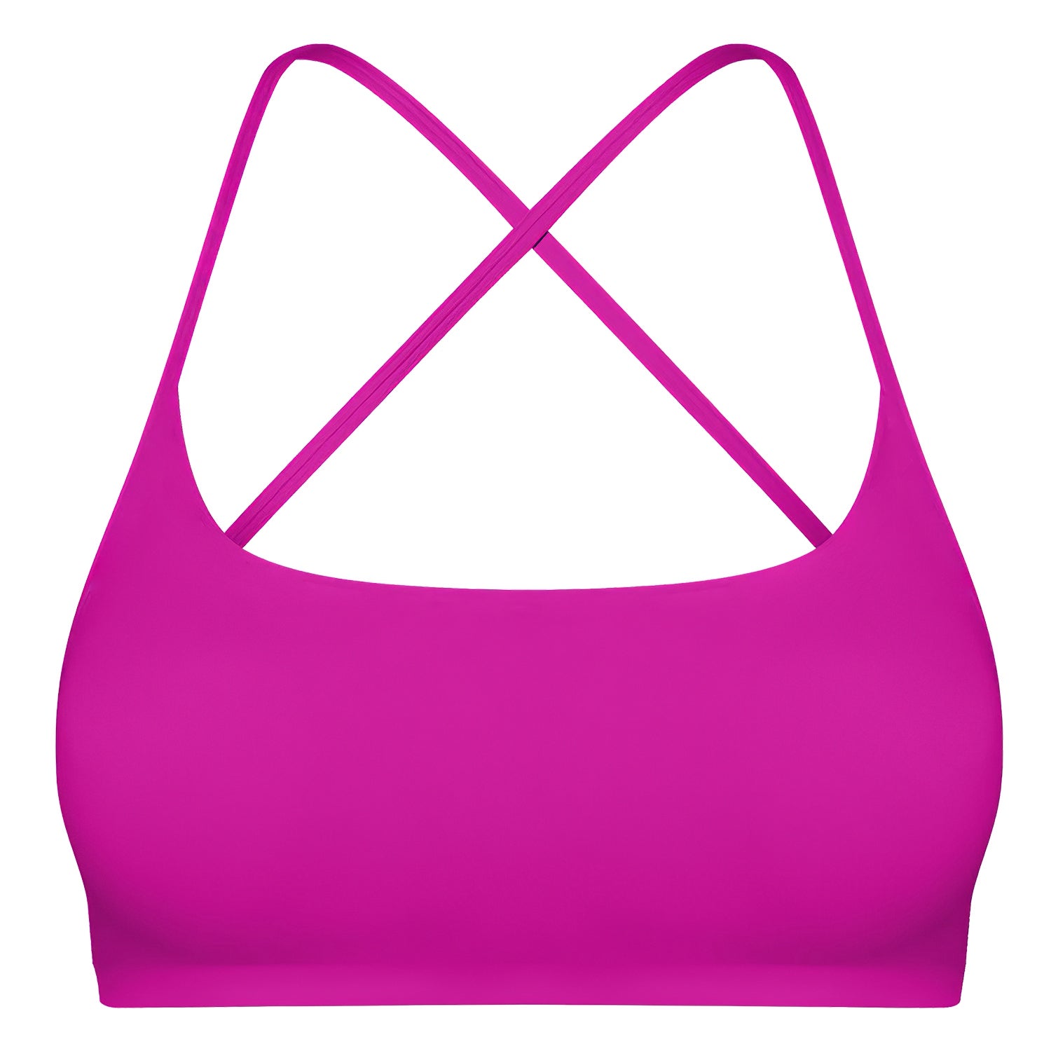 Cross Back Padded Sports Bra with Removable Pads