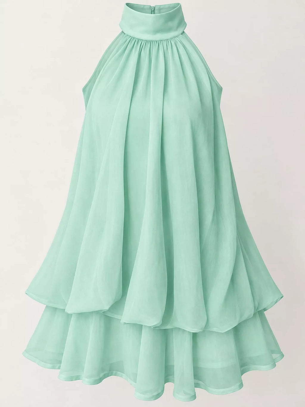 Halter Neck Ruched Mini Dress