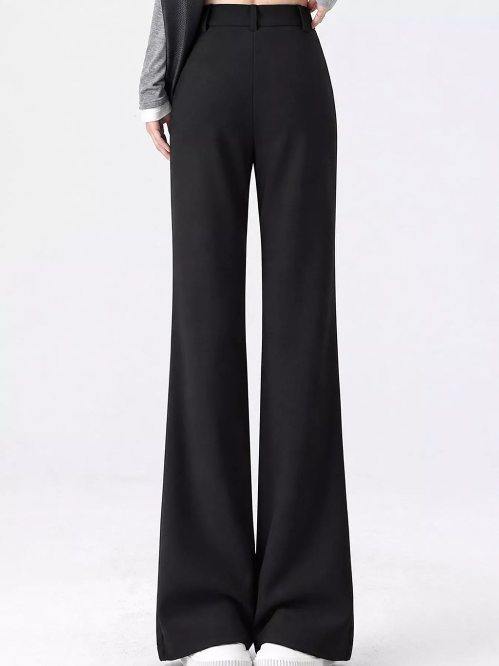 Full Size High-Waisted Slim-Fit Straight-Leg Pants Plus Size