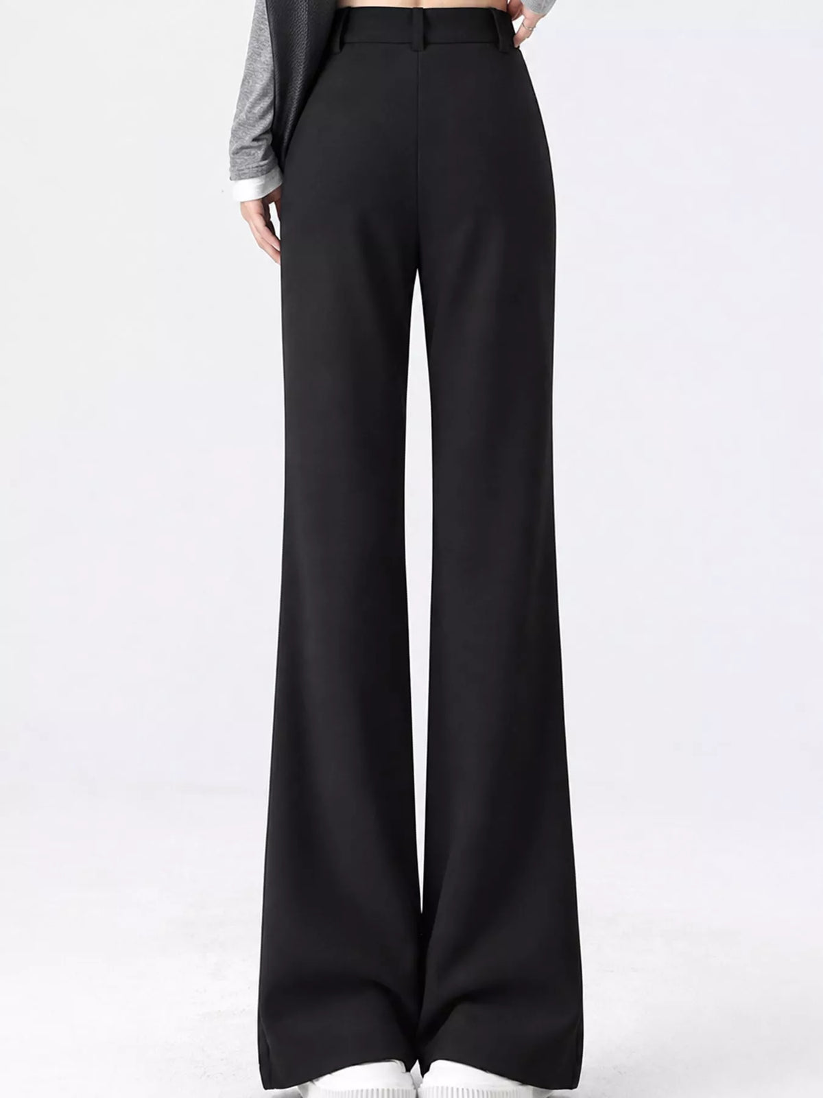 Full Size High-Waisted Slim-Fit Straight-Leg Pants Plus Size