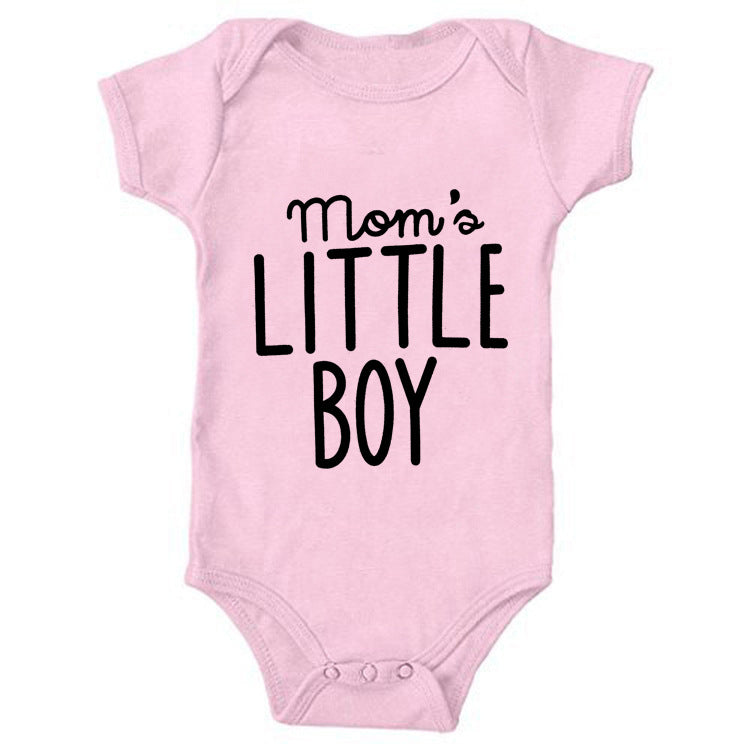 Mom's Little Boy Multicolor One-piece Romper Baby Bodysuit