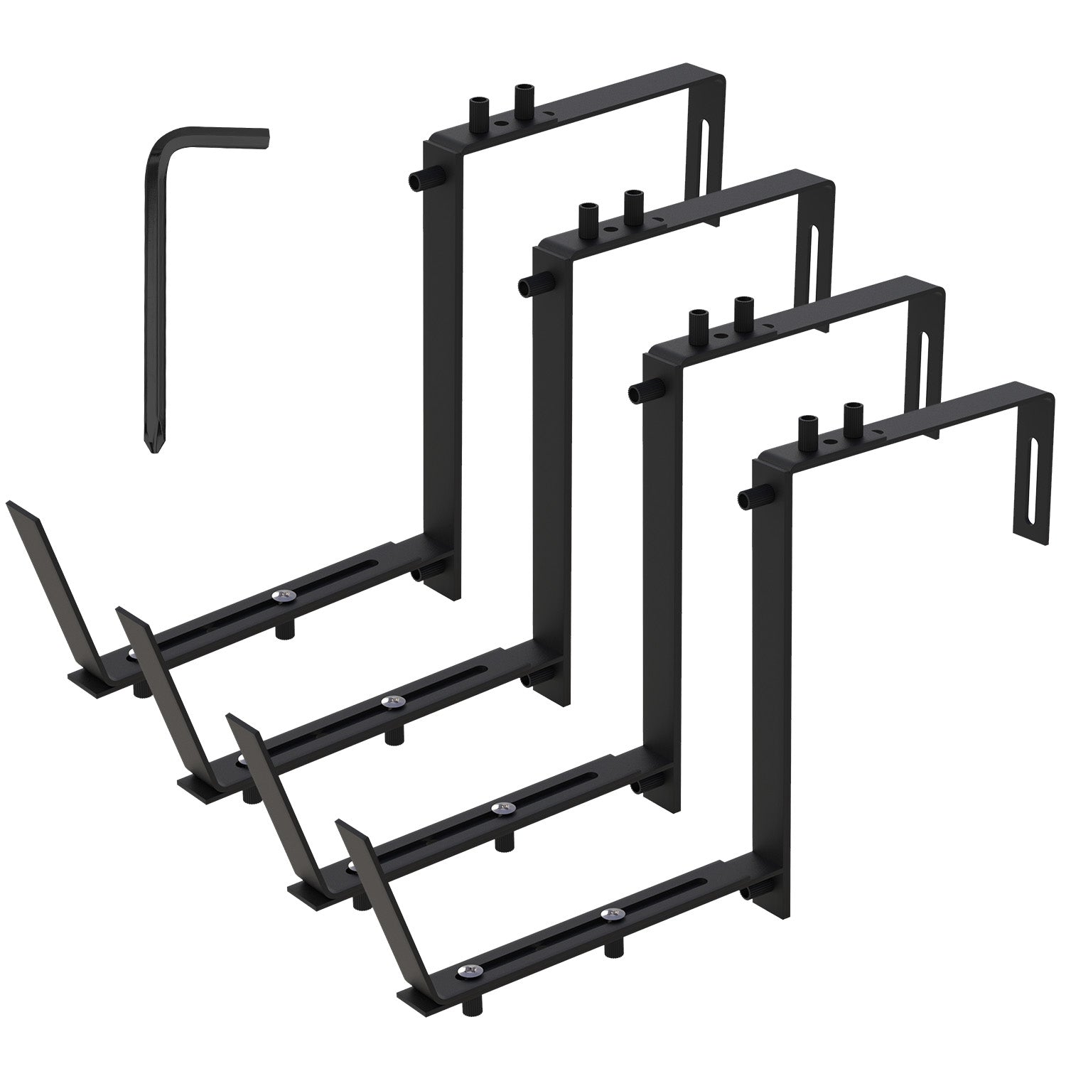 Adjustable Planter Box Brackets for Windowsills