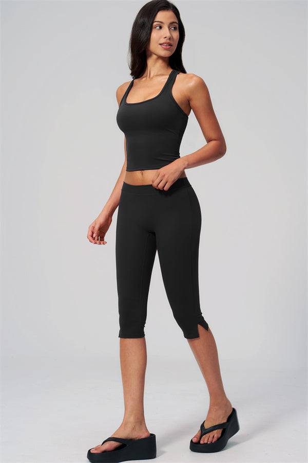 The Revive Crop Top Capri Leggings 2-Piece Set