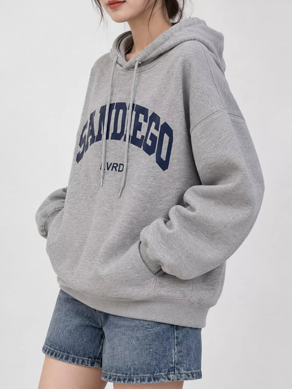 Letter Graphic Long Sleeve Hoodie