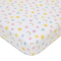 NoJo Happy Days Multicolored Rainbows and Suns 100% Cotton Nursery Fitted Crib Sheet.