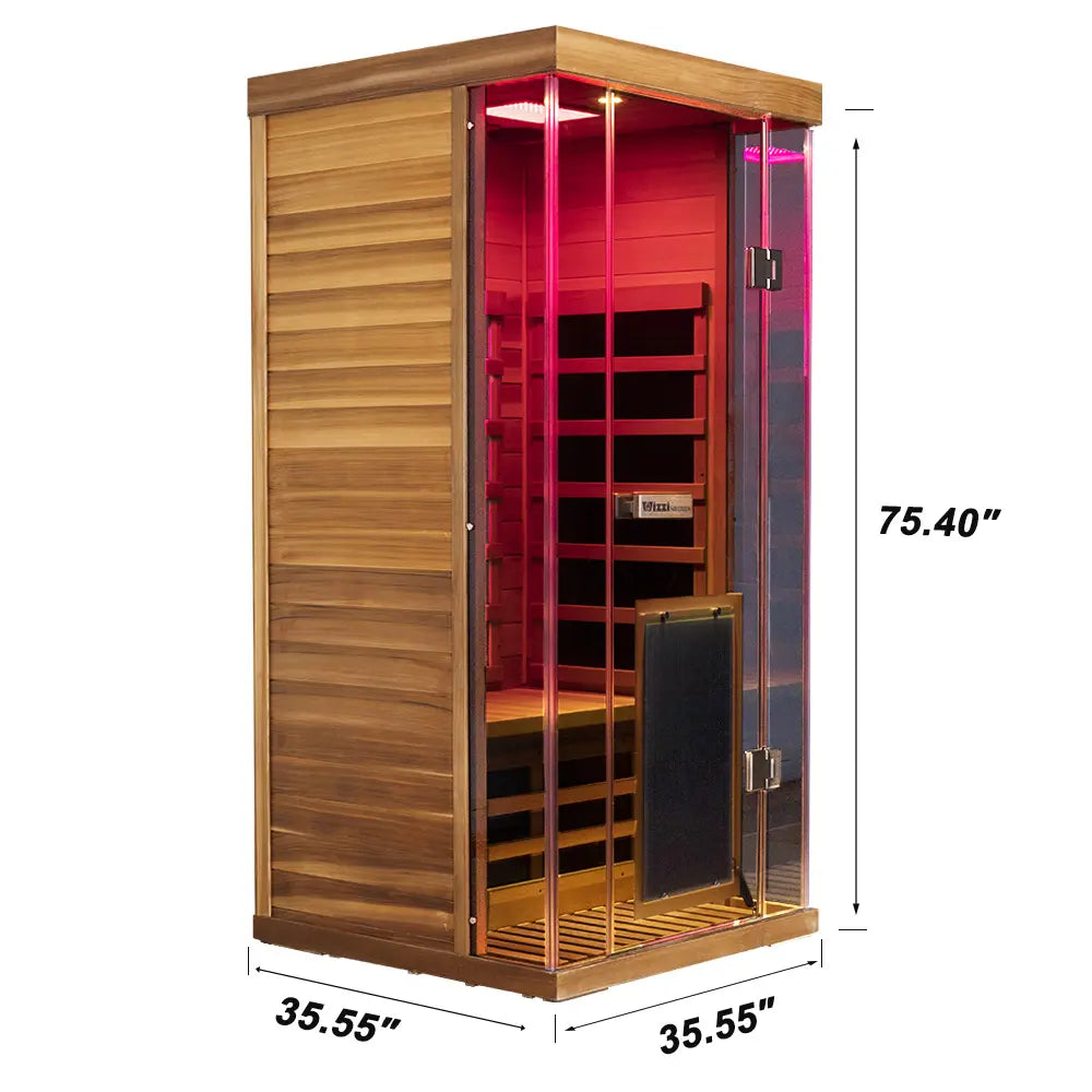Pre-order SR01 1 Person Red Cedar Far Infrared Sauna Restocking July 31