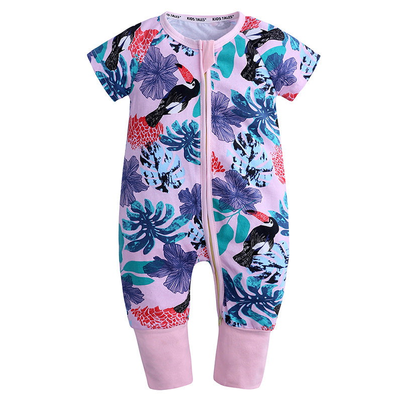 Cartoon Onesie Baby Short-sleeve Bodysuit