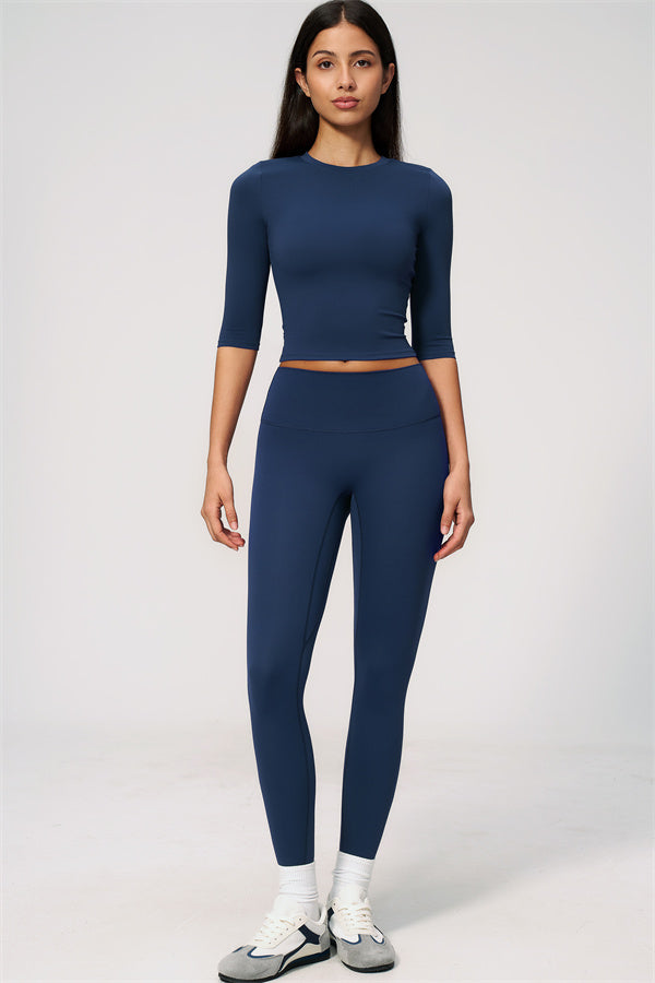 The Natalia Half-Sleeve Top Leggings 2-Piece Set