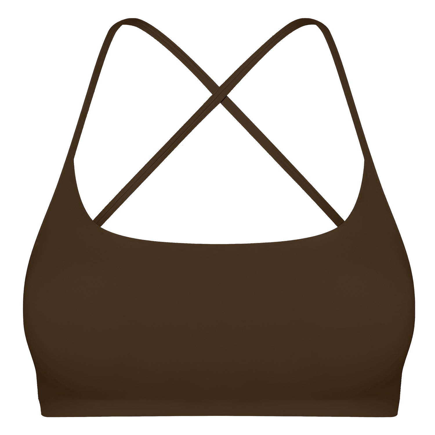 Cross Back Padded Sports Bra with Removable Pads