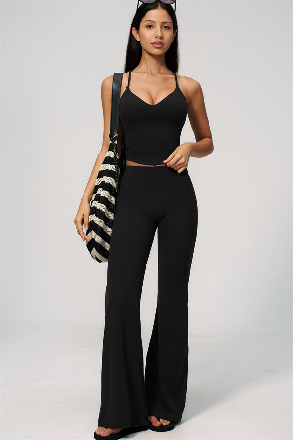 The Zura Tank Top Flared Leggings 2-Piece Set