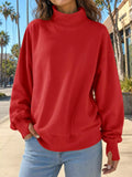 Mock Neck Oversized Sweatshirt