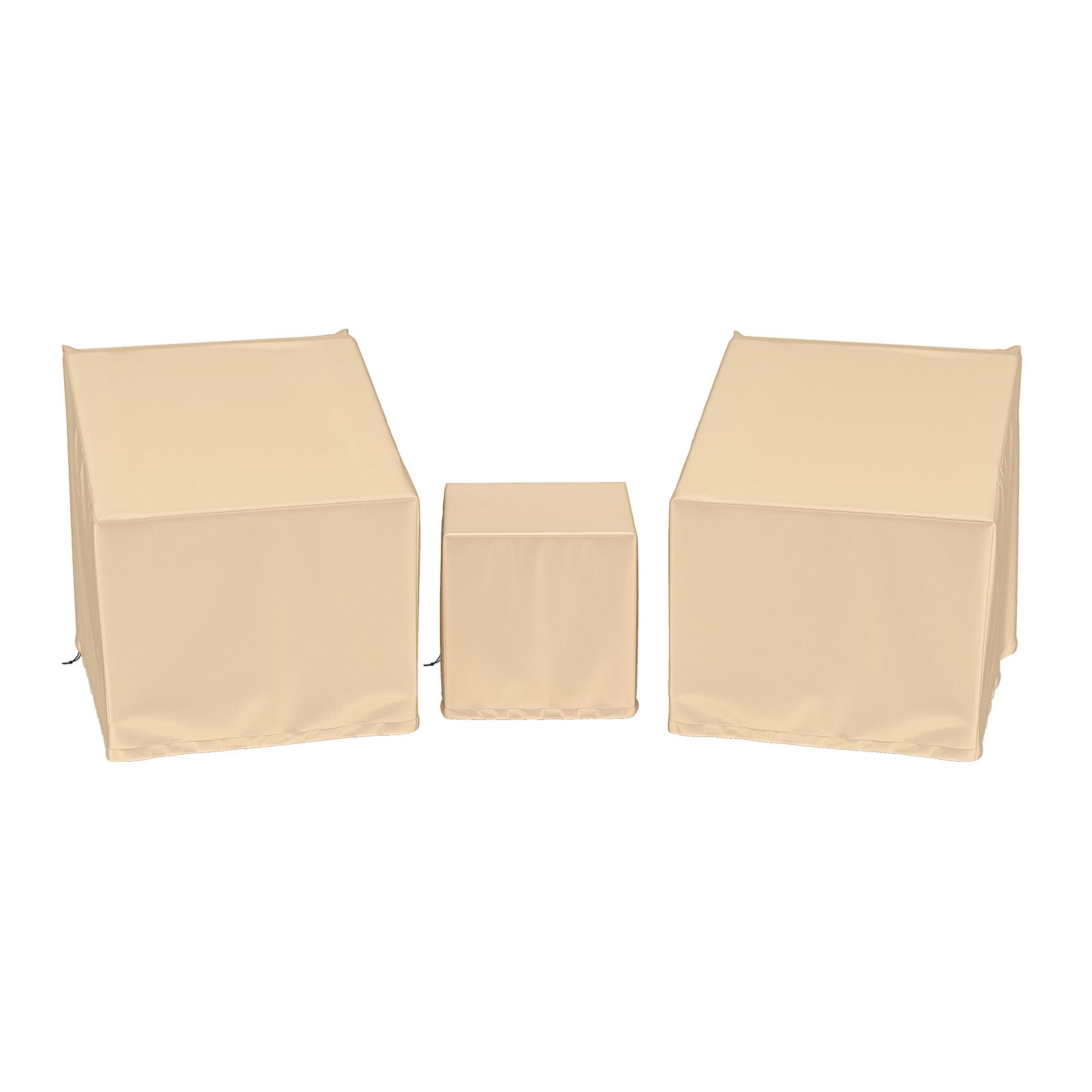 Patio Furniture Covers Waterproof Outdoor Conversation Covers for 3 Pieces Bistro Set-Beige