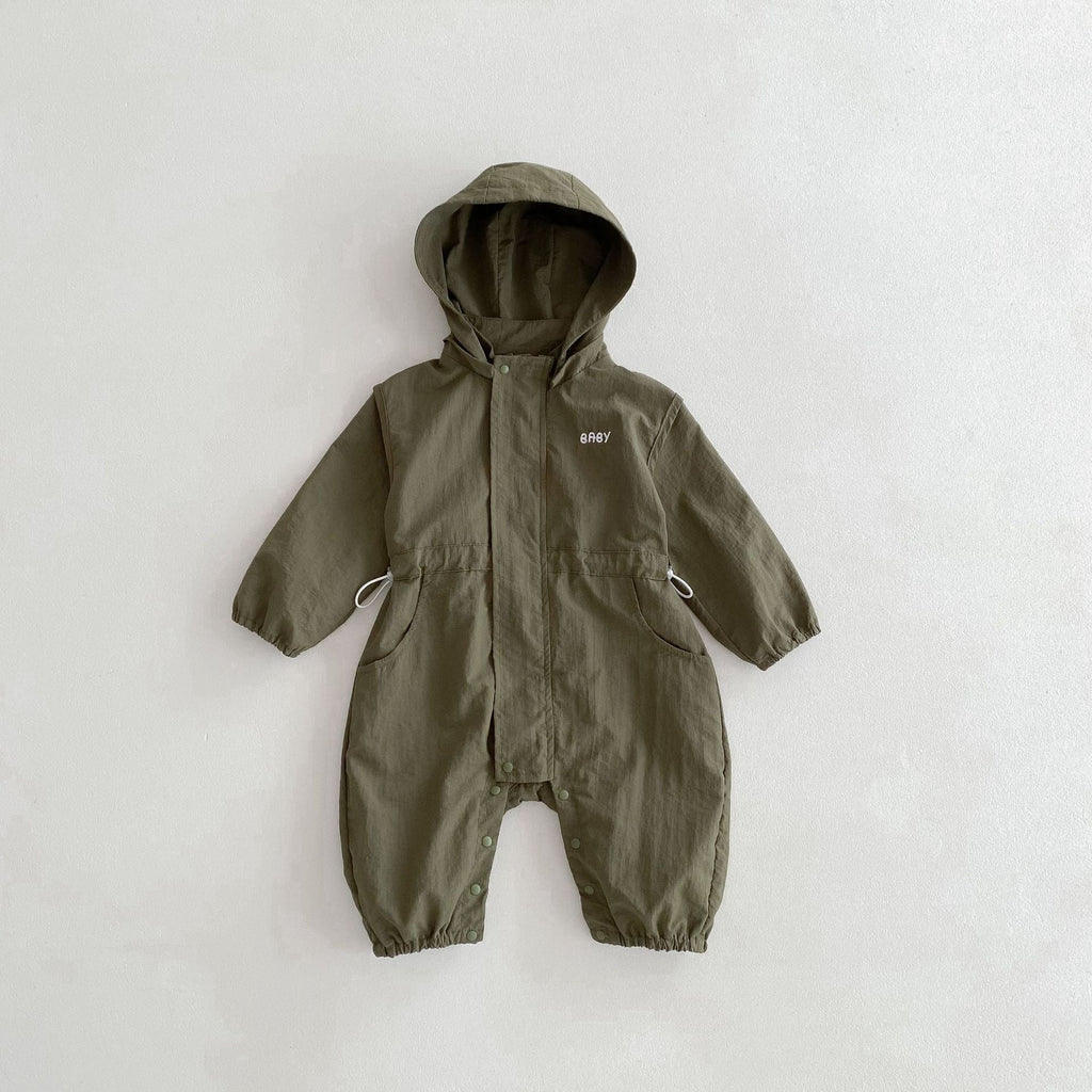 New Boys And Girls Hooded Work Clothes Jumpsuit Western Style Romper