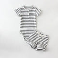 Two-piece Boys' Summer Round Neck Romper Suit