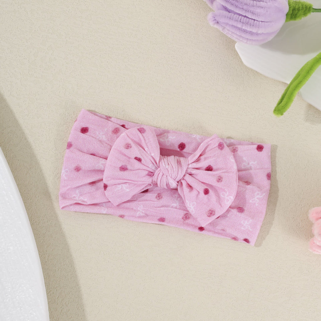 Childrens Cute Bow-Knot Elastic Soft Wide Headband