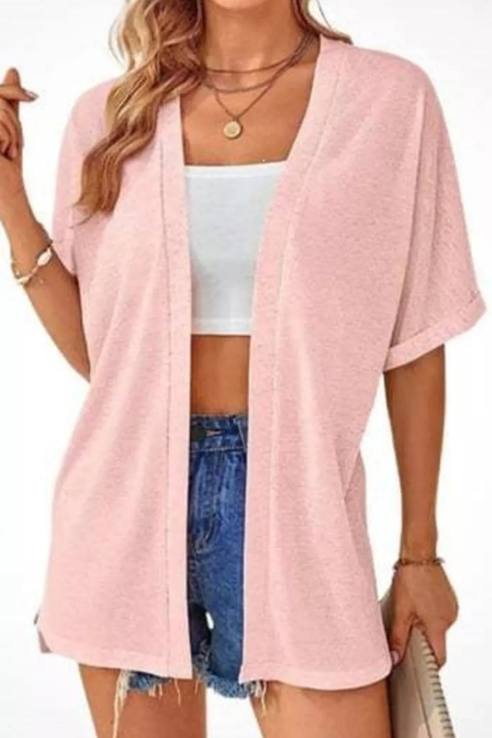 Side Sit Open Front Cardigan