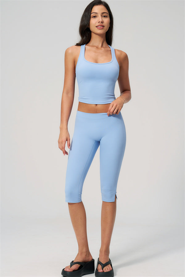 The Revive Crop Top Capri Leggings 2-Piece Set