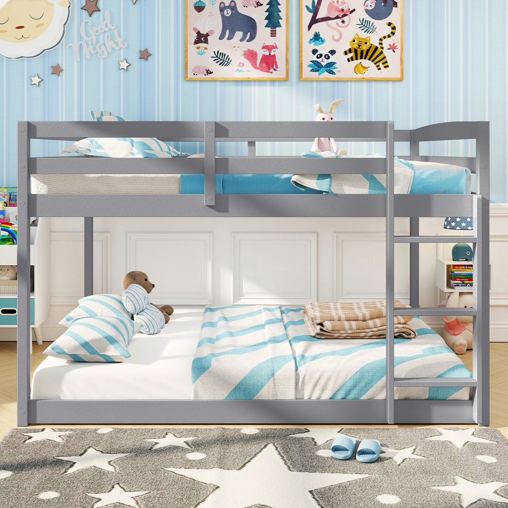 Full Over Full Bunk Bed Low-to-ground Bunk Bed