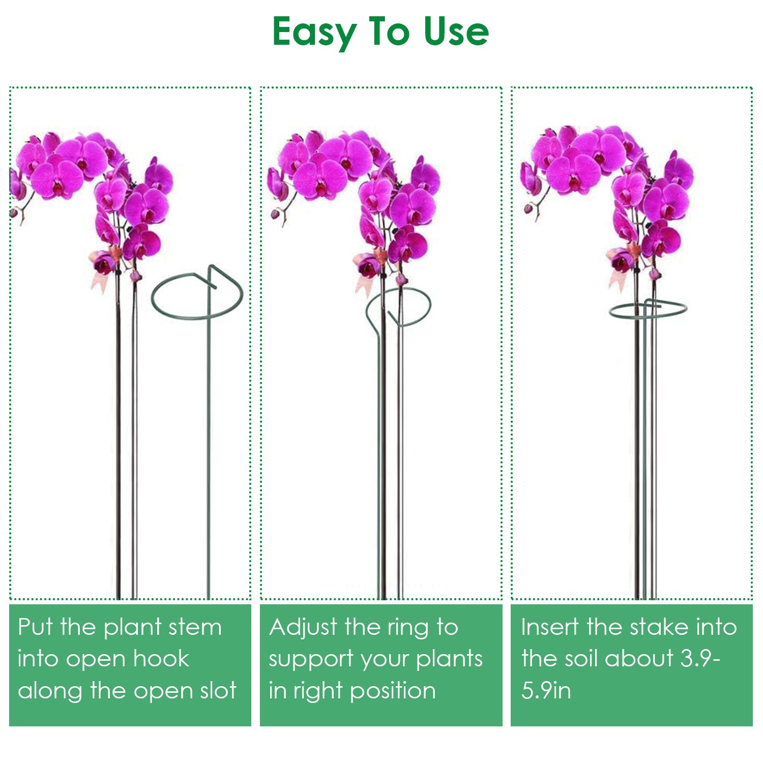 Garden Plant Support Stakes for Single Stem