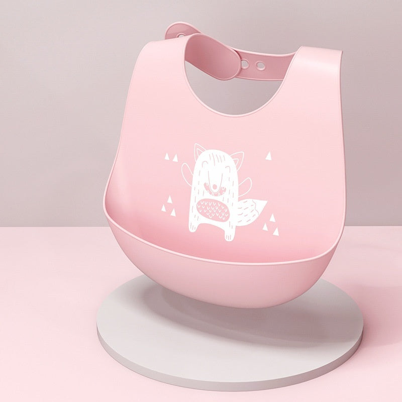 Baby Waterproof And Stain-resistant Food-grade Silicone Bib