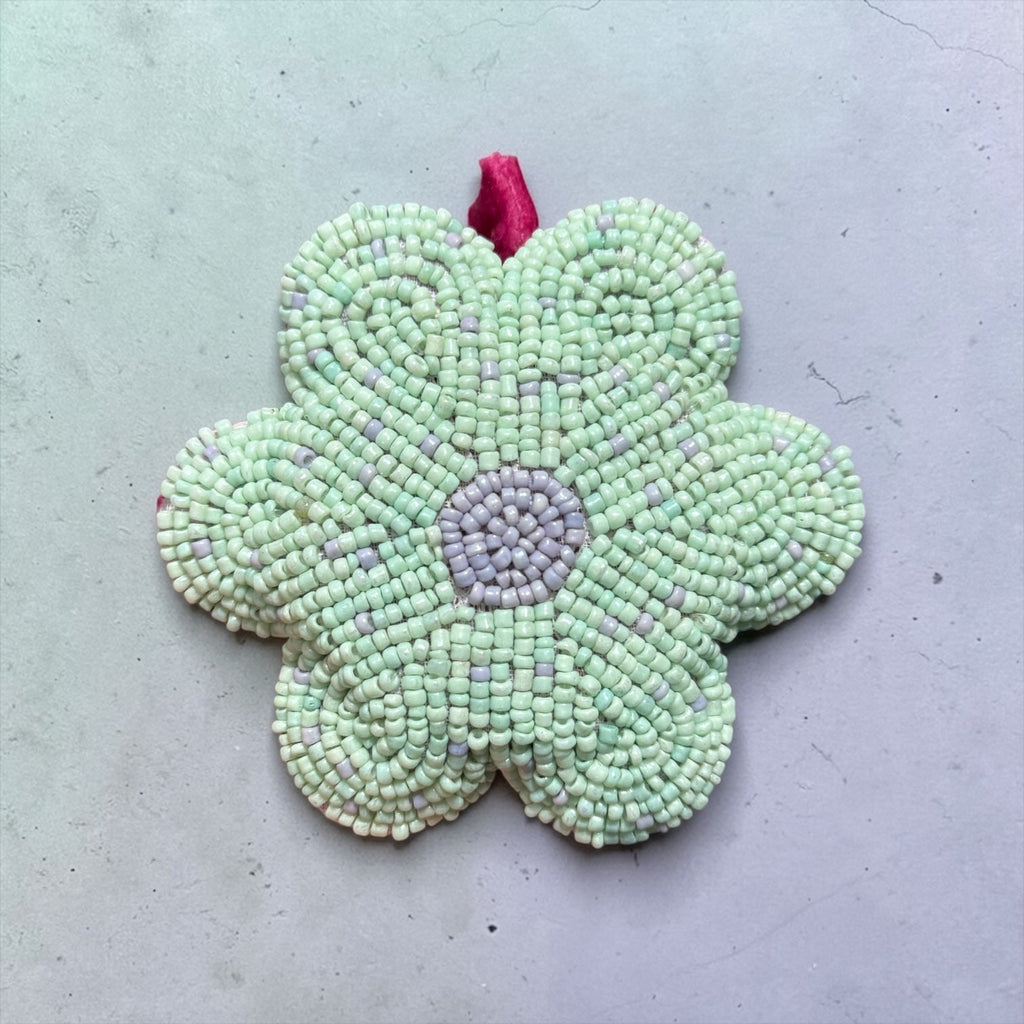 Handmade Glass Beaded Flower Tape Measure
