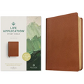 NLT Life Application Study Bible, Third Edition (Genuine Leather, Brown, Red Letter) - Leather