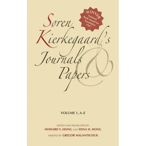 Søren Kierkegaard's Journals and Papers, Volume 1: A-E - Hardcover