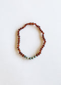 Raw Cognac Baltic Amber + Turquoise Jasper || Necklace