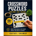 Crossword Puzzle Book for Adults: Relaxing Big Font, Anti-Eye Strain, Puzzle Book for Adults, Seniors to Have Fun and Brain Exercise with Solutions. - Paperback