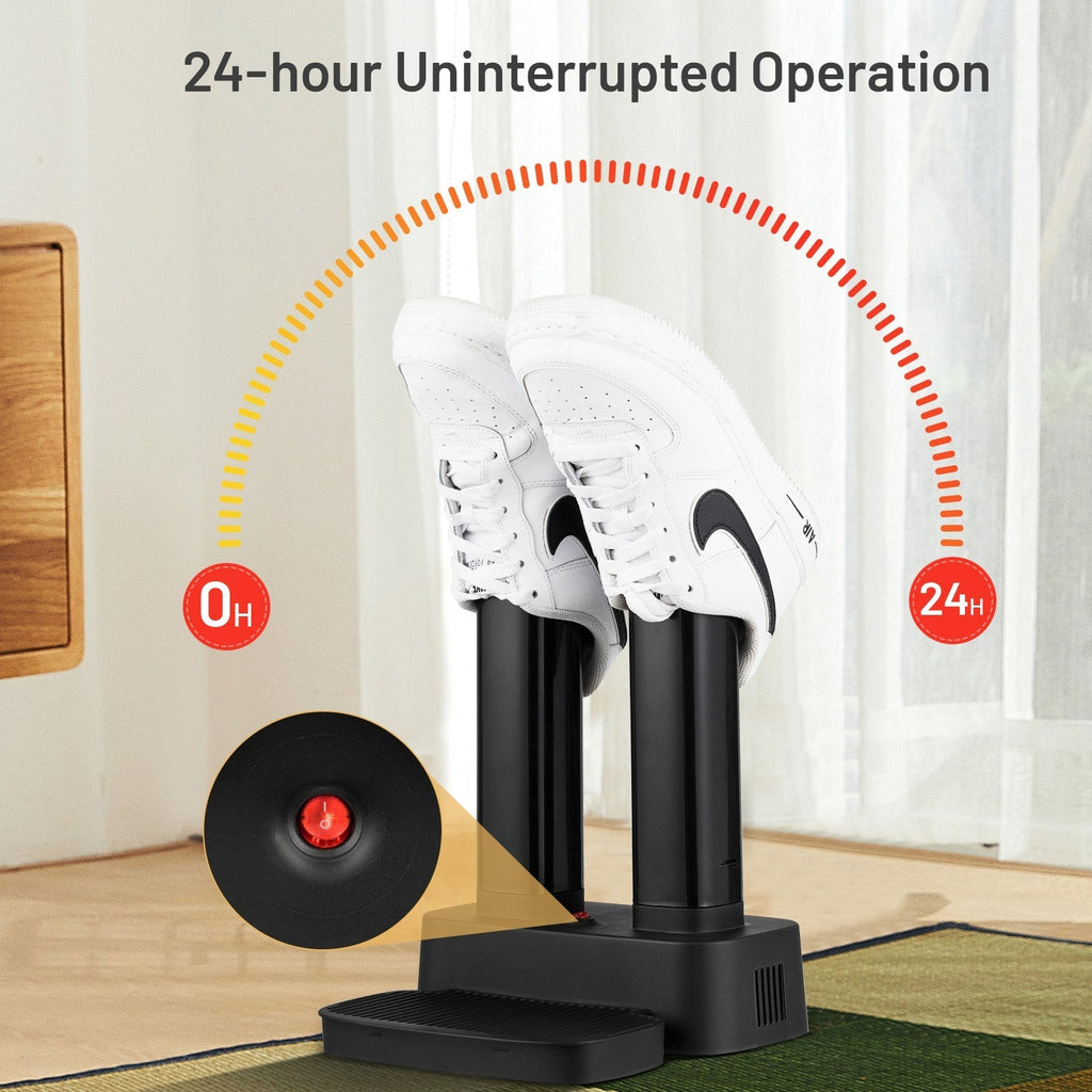 2-Shoe Electric Shoe Dryer with Portable Adjustable Warmer