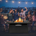 57 Inch 50 000 BTU Rectangular Propane Outdoor Fire Pit Table