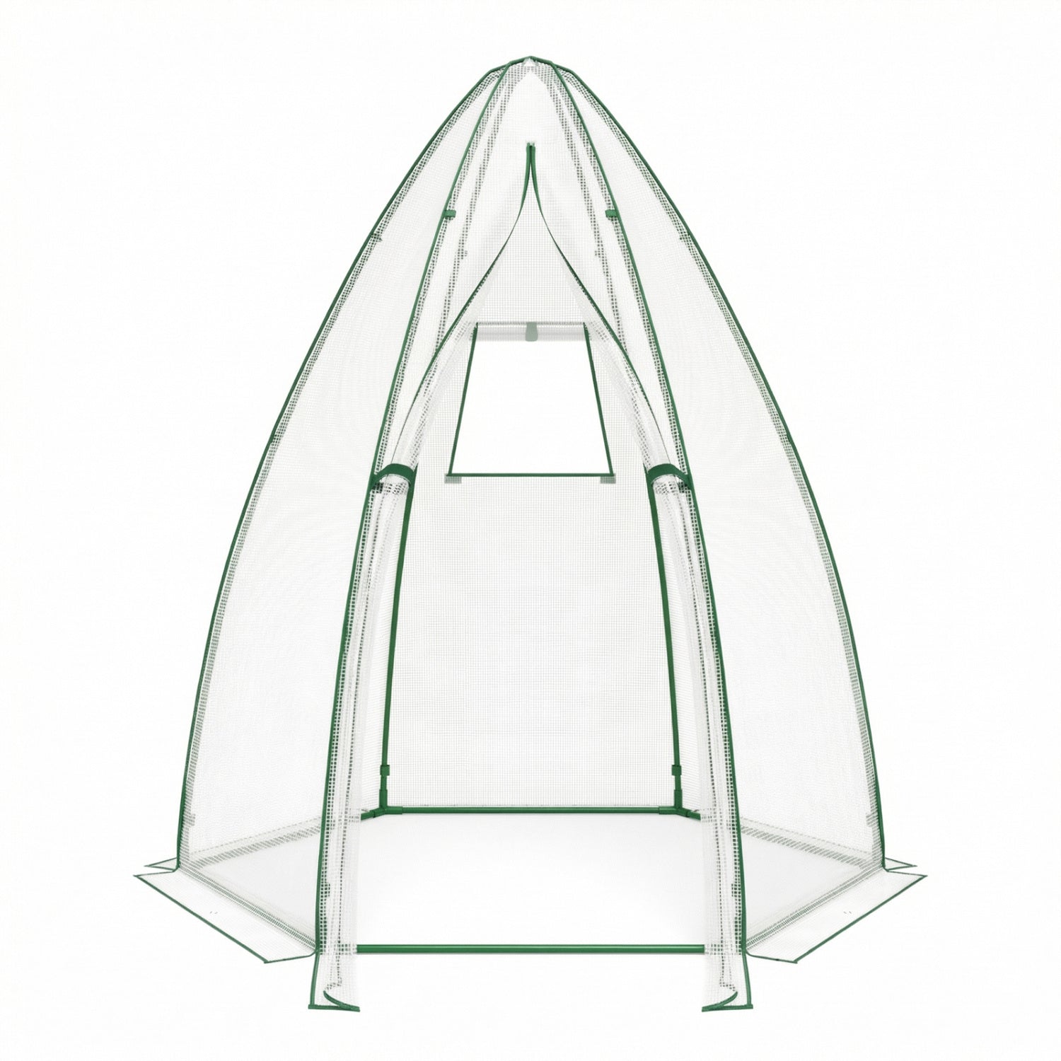 5.5 x 5.5 x 6 Feet Portable Mini Greenhouse with All-Weather PE Cover