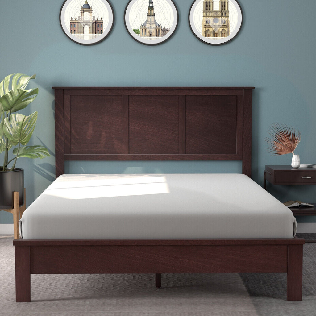 Full Wood Headboard Flat Panel with Pre-drilled Holes and Height Adjustment