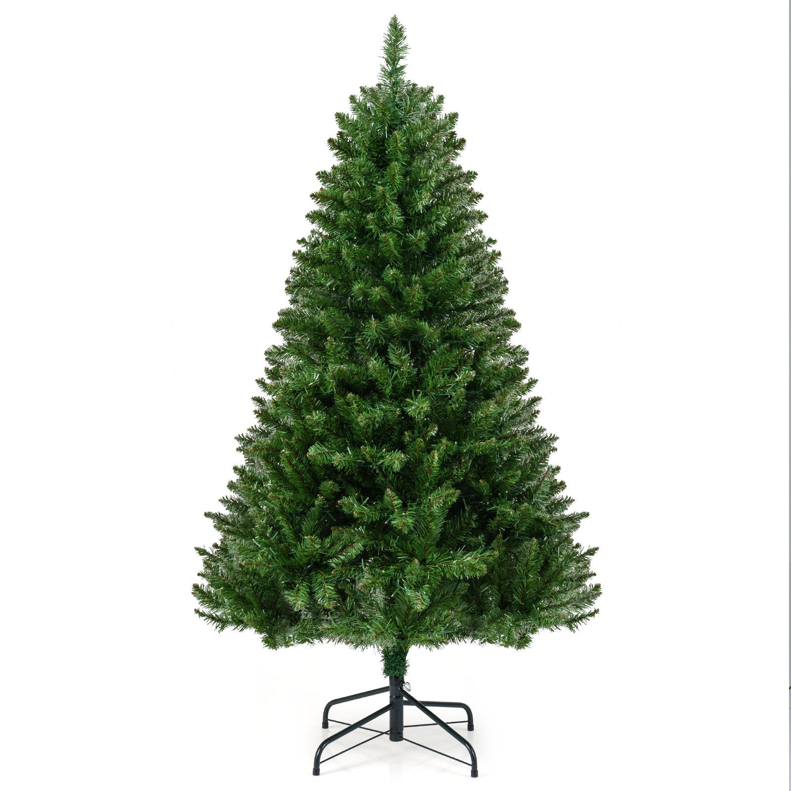 5/6/7 Feet Artificial Christmas Tree Hinged Xmas Tree with 7 Lighting Modes