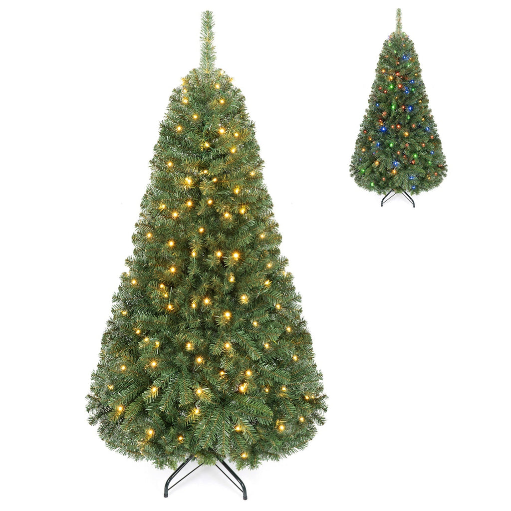5 FT Pre-Lit Artificial Christmas Tree with Dual Color Lights