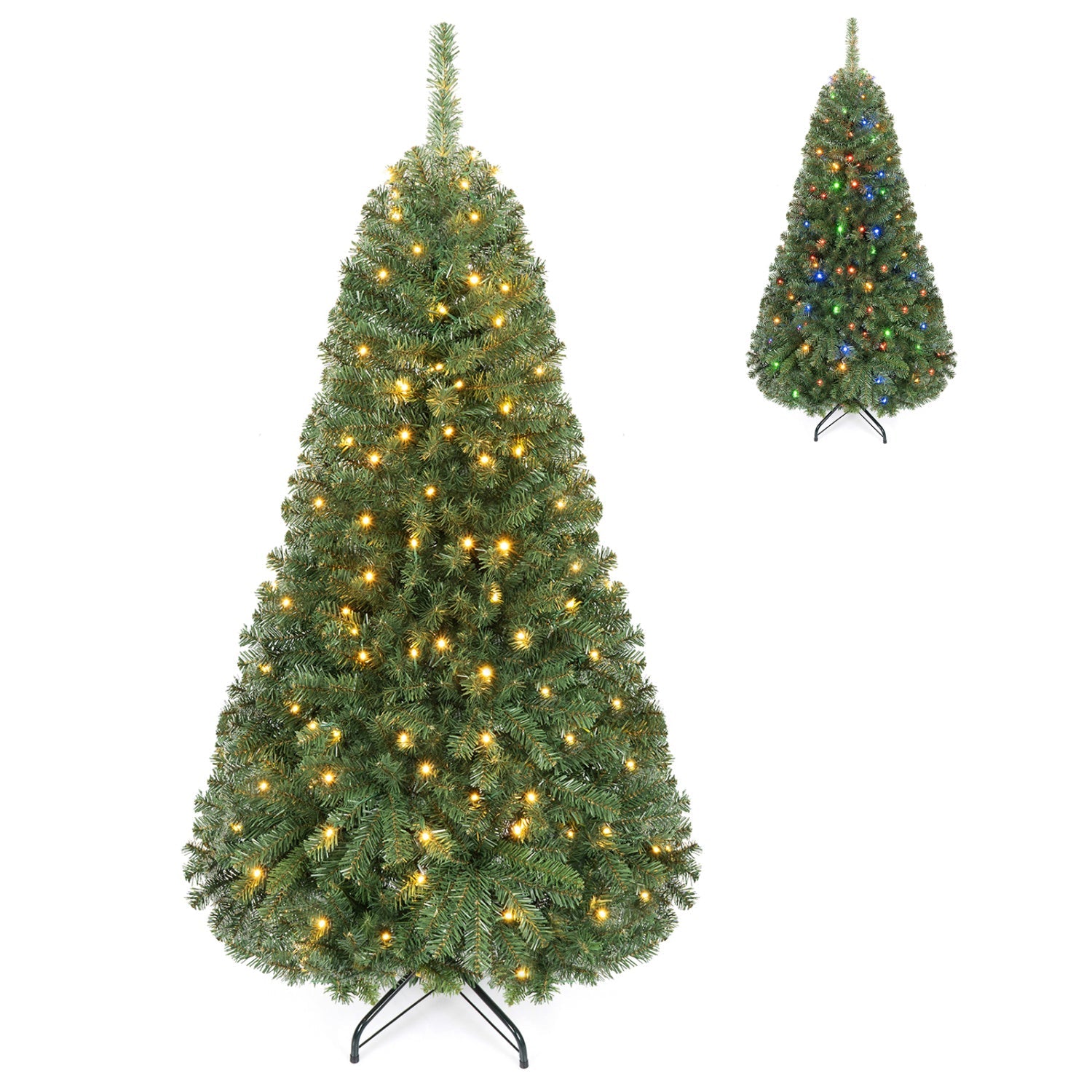 5 FT Pre-Lit Artificial Christmas Tree with Dual Color Lights