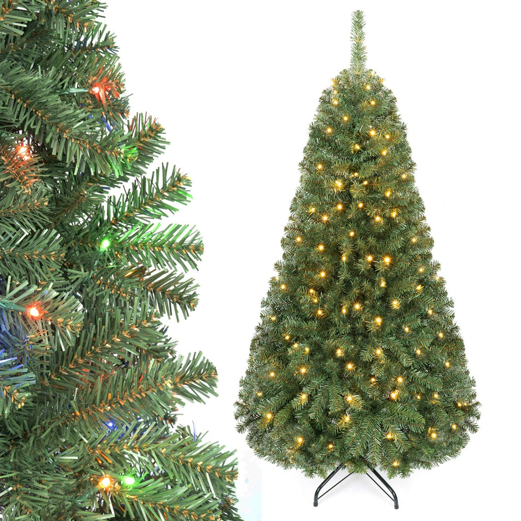 5 FT Pre-Lit Artificial Christmas Tree with Dual Color Lights