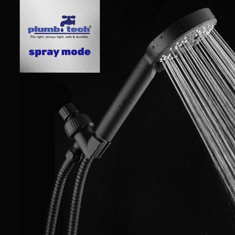 5 Function Massage Hand Shower Black