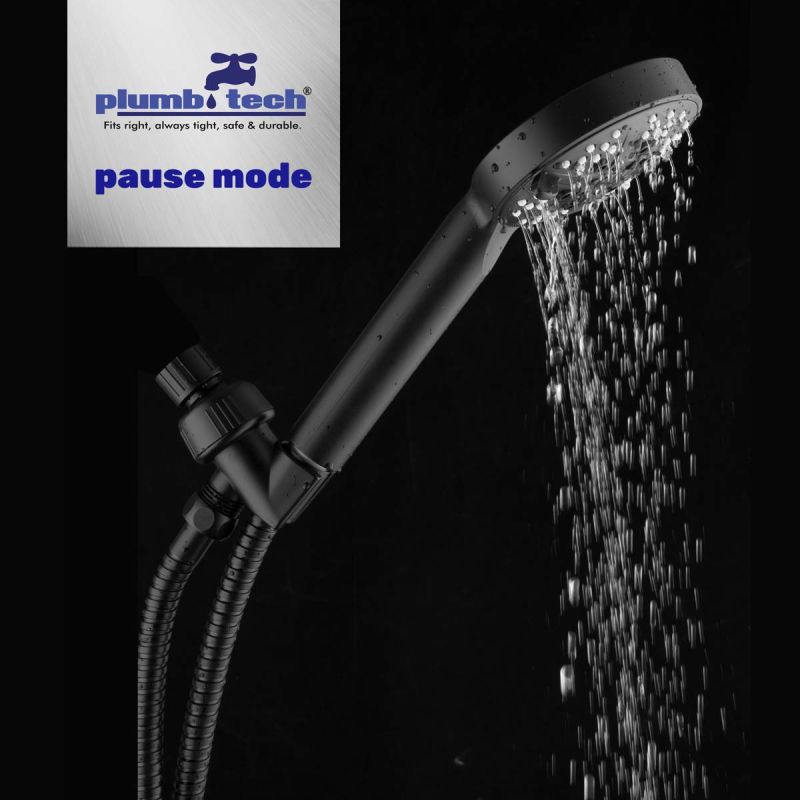 5 Function Massage Hand Shower Black