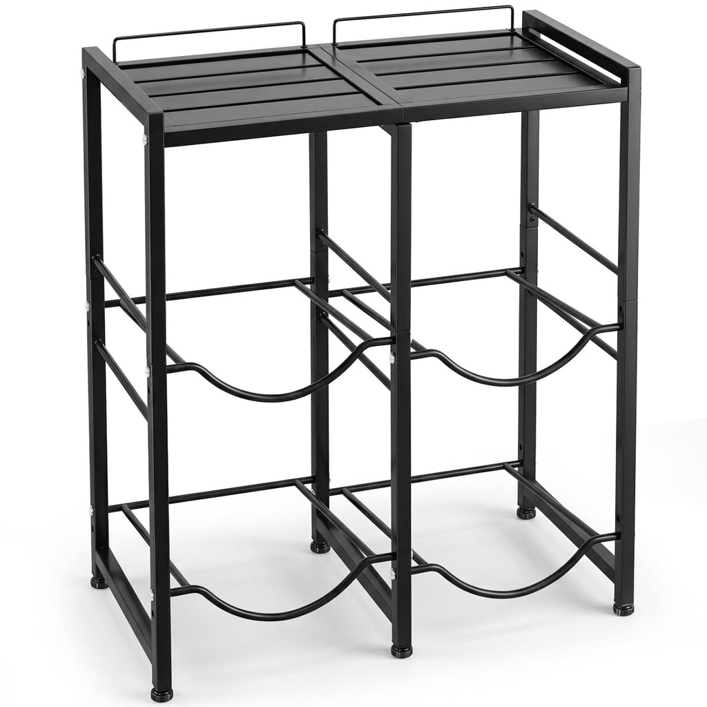 5 Gallon Water Jug Holder for 4 Bottles with Storage Shelf