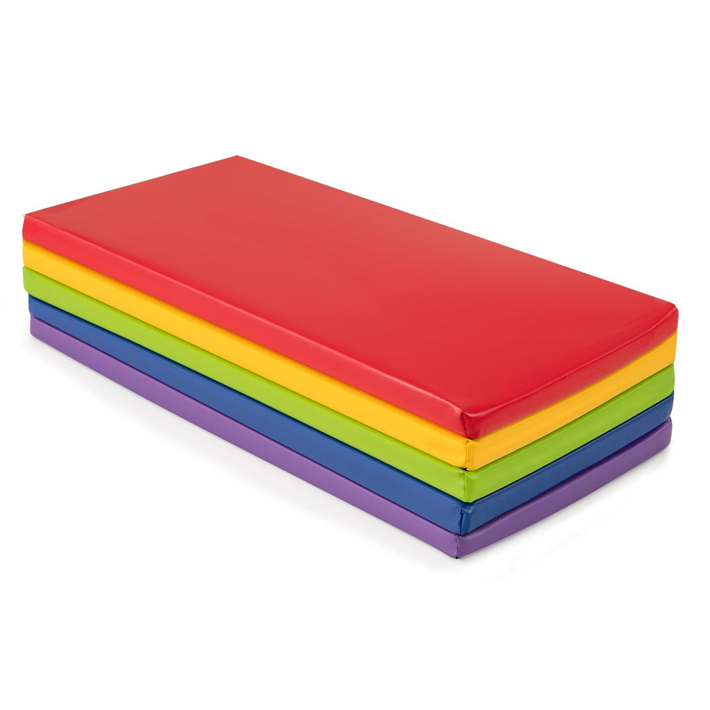 5 Pack 2 Inch Toddler Thick Rainbow Rest Nap Mats