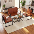5 Pieces Living Room Set with 2 Accent Chairs and 2 Coffee Tables