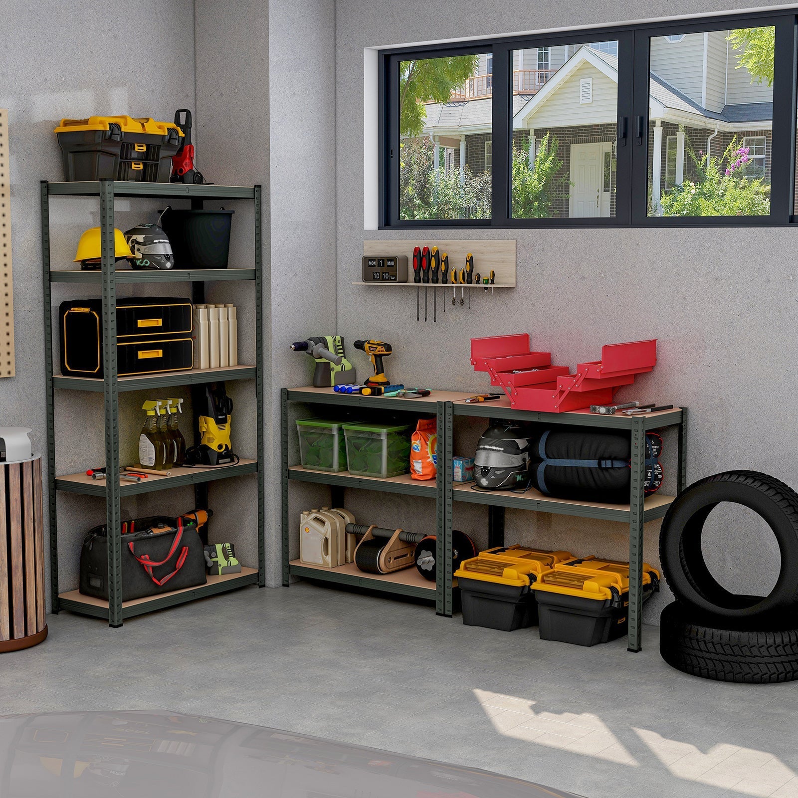 5-Tier Heavy Duty Metal Shelving Unit with 2000 LBS Total Load Capacity