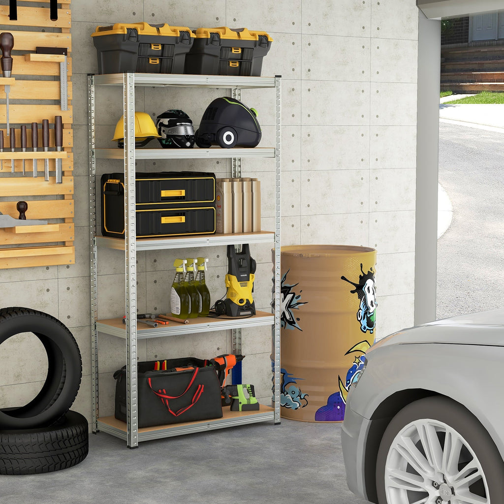 5-Tier Heavy Duty Metal Shelving Unit with 2000 LBS Total Load Capacity