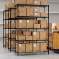 5-Tier Metal Storage Shelving Unit with V-Shaped Wire Rack-Black
