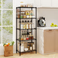 5-Tier Metal Storage Shelving Unit with V-Shaped Wire Rack and 750 LBS Capacity-Black
