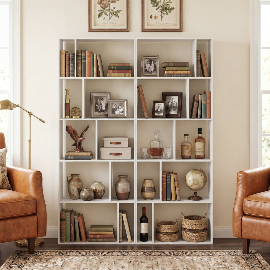5-Tier Bookshelf with Open Back and Anti-Tipping Kit