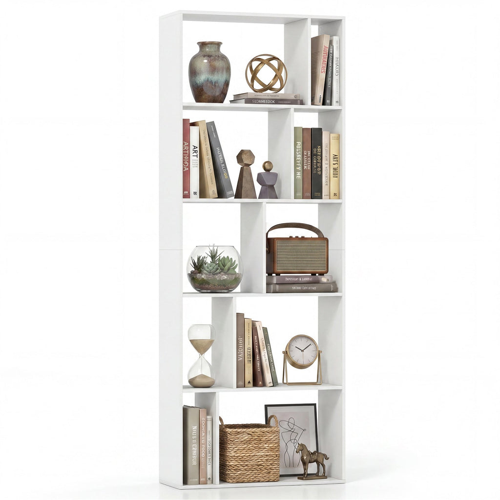 5-Tier Bookshelf with Open Back and Anti-Tipping Kit