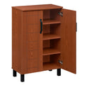 5-Tier Shoe Storage Cabinet Freestanding Wooden Shoe Rack Organizer